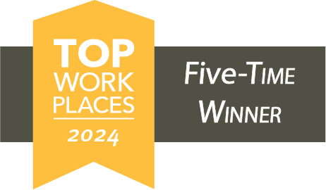 Five time winner top workplaces 2024 banner